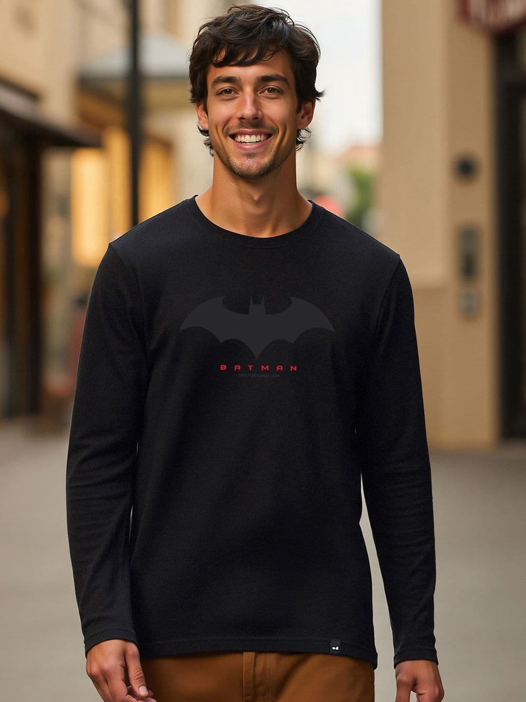 Bewakoof Official Dc Merchandise Batman Outline Logo (Bml) Printed T-Shirt - view 1