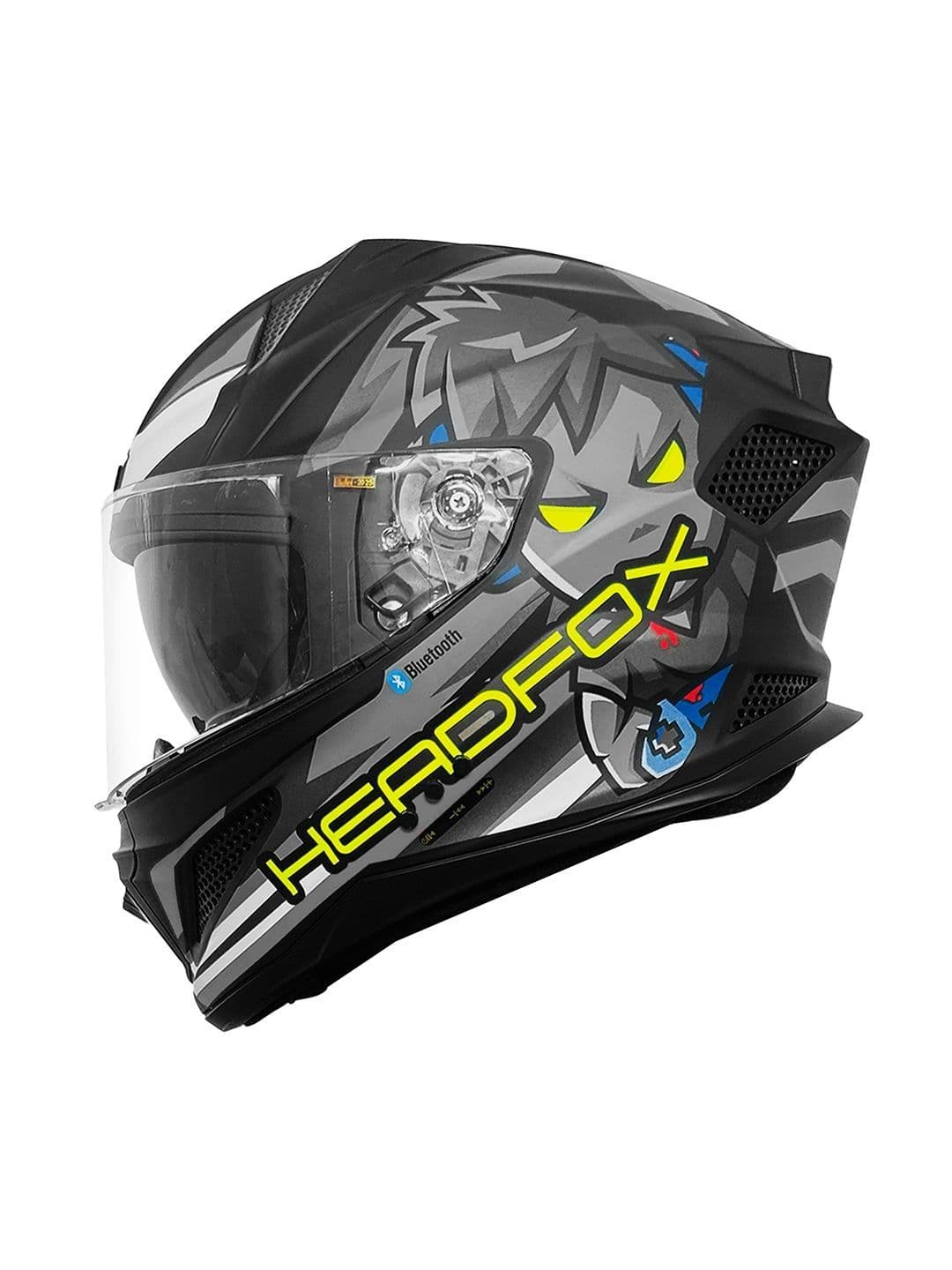 HEADFOX Men Printed Shady Smart Bluetooth Full Face Helmet - view 1