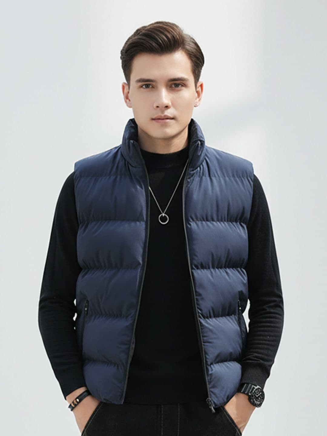 Mast & Harbour Men Stand Collar Puffer Jacket - view 1