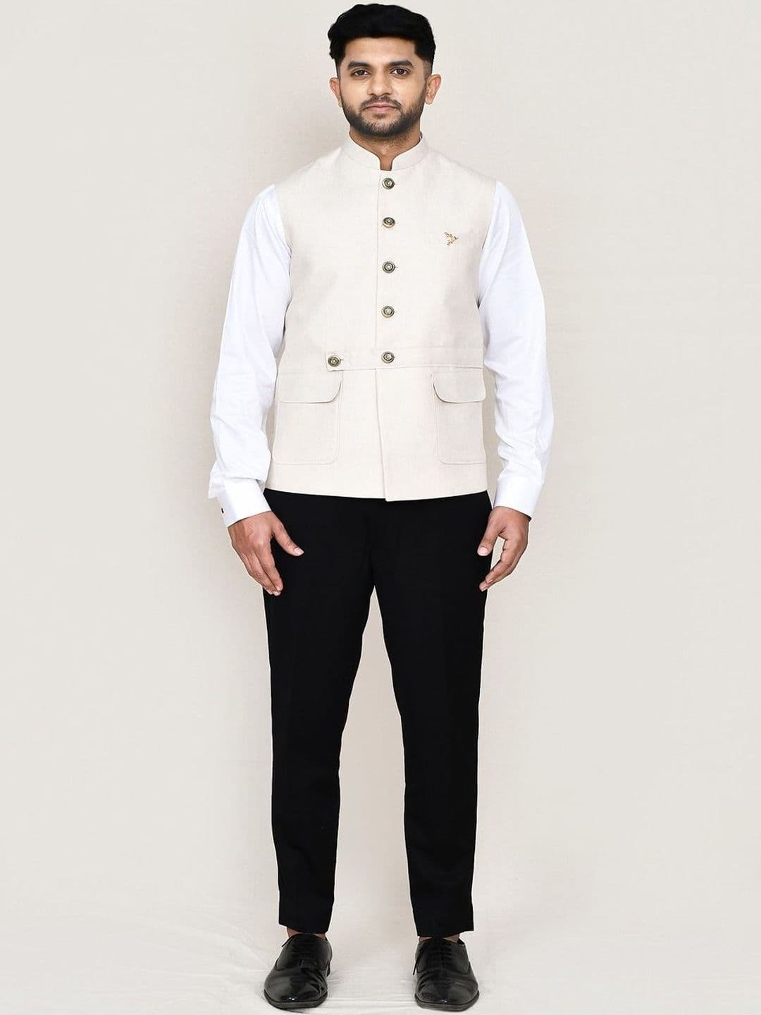 Jhambthreads Men Woven Jacket - view 1