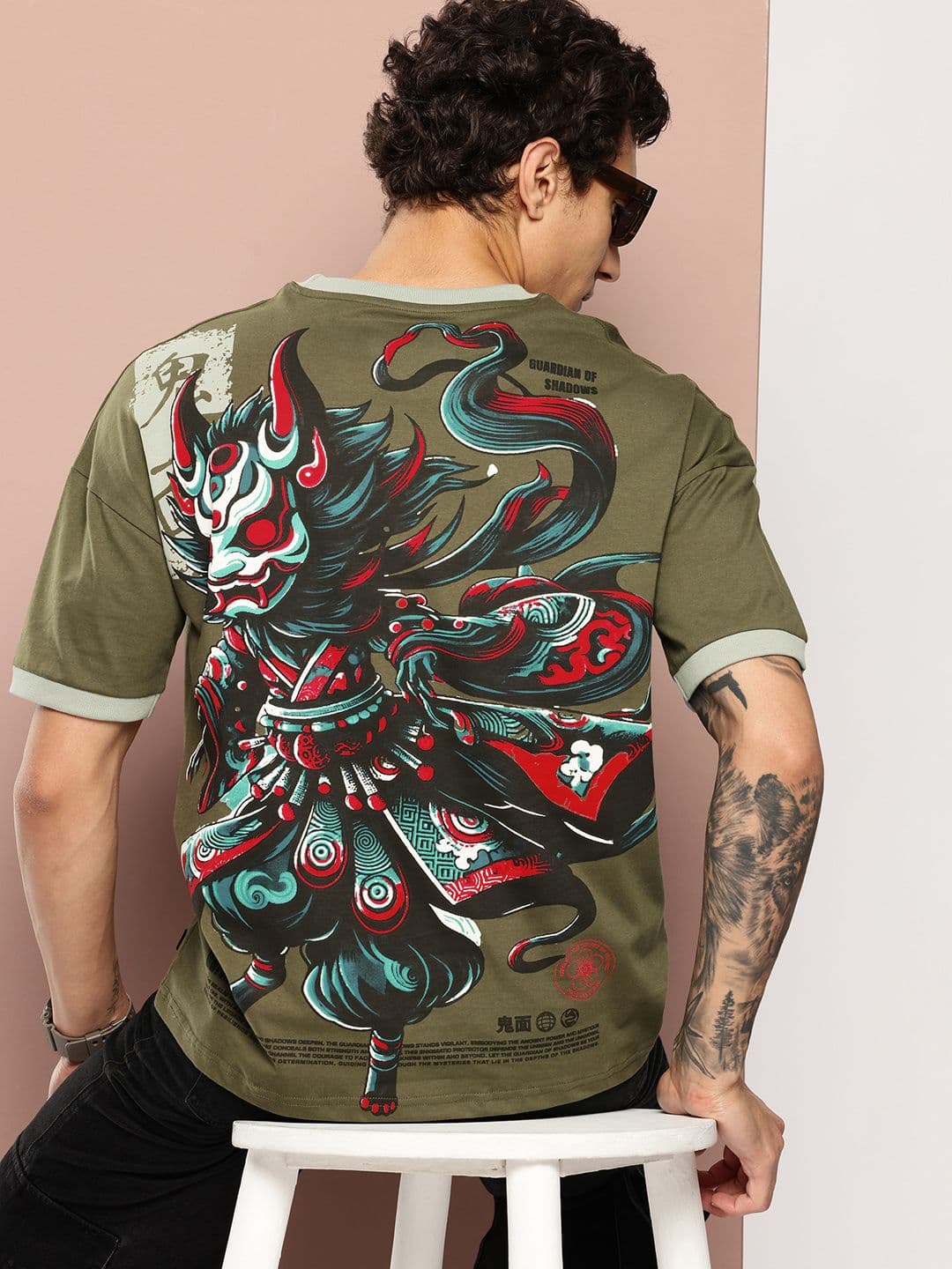 Stormborn Graphic Printed Drop-Shoulder Sleeves Oversized Pure Cotton T-shirt - view 1