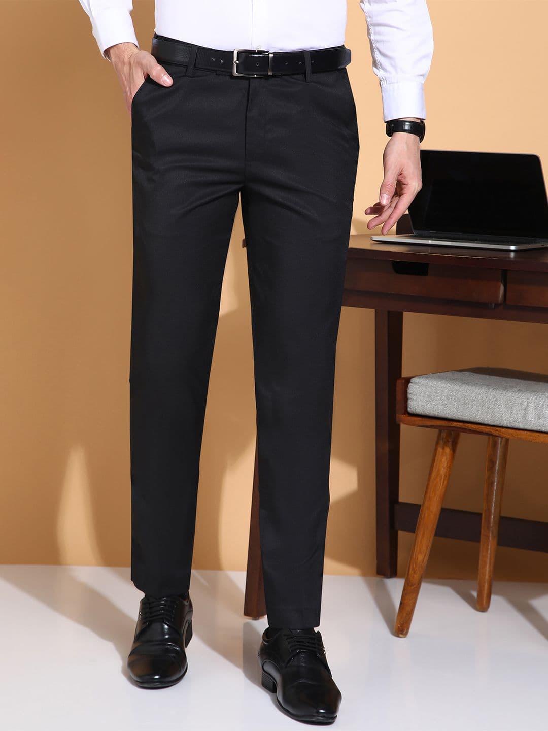 encore by INVICTUS Men Slim Fit Pleated Trousers - view 1