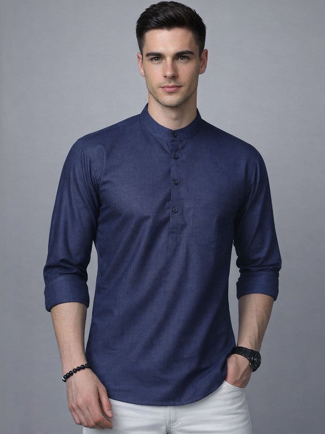 Jompers Men Checked Kurta - view 1
