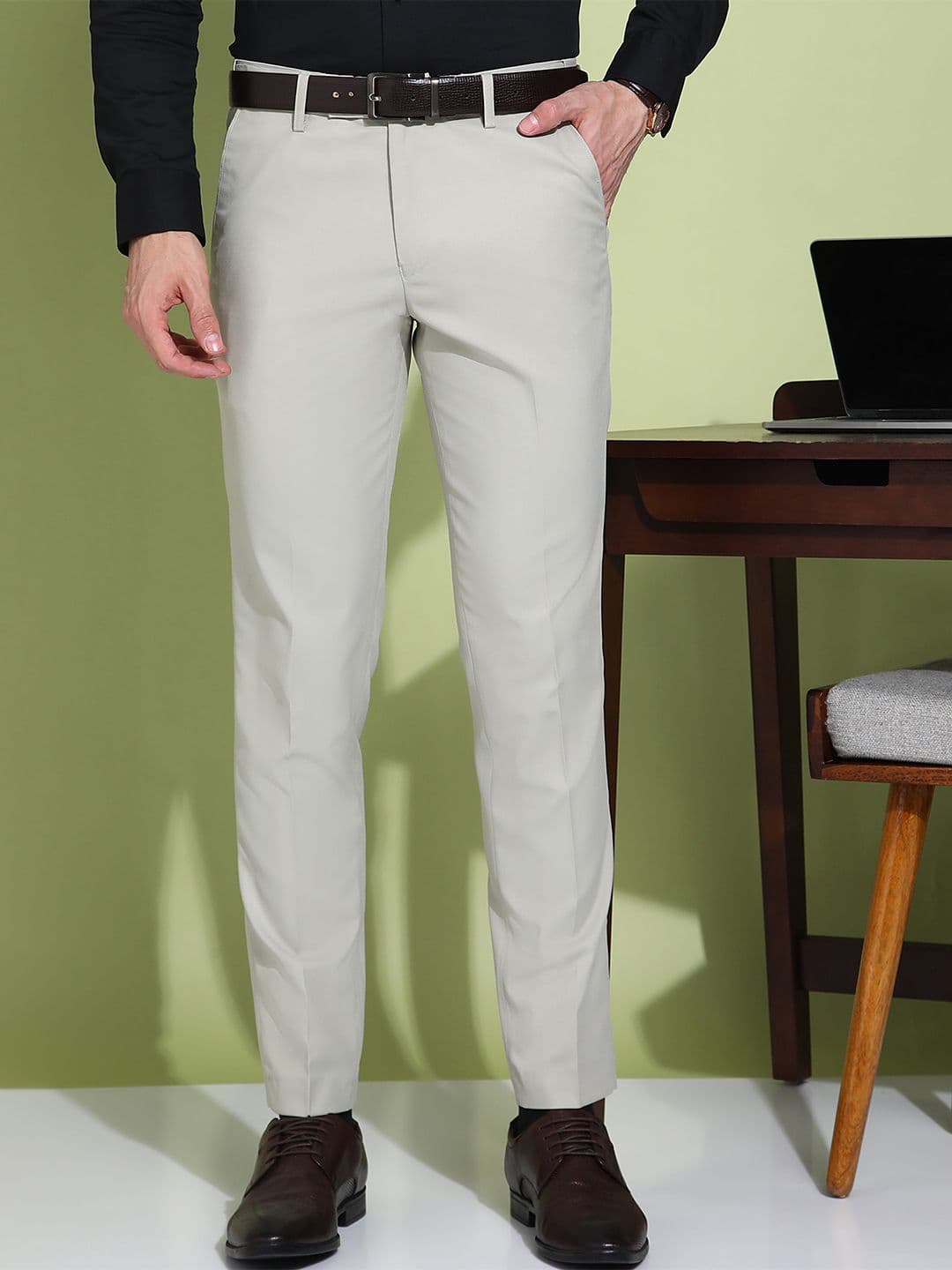 encore by INVICTUS Men Slim Fit Pleated Trousers - view 1
