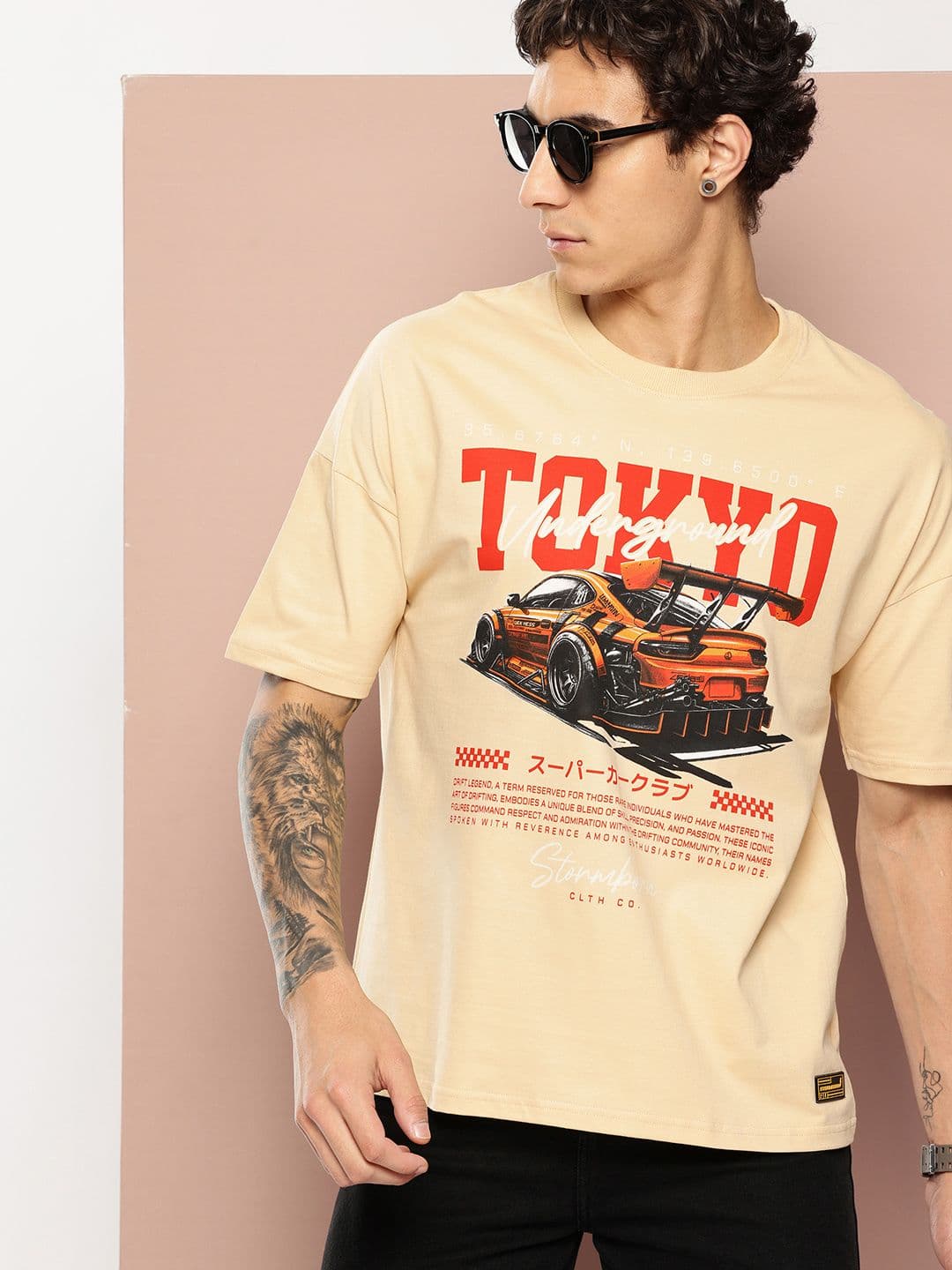 Stormborn Oversized Fit Graphic Printed Pure Cotton T-shirt - view 1