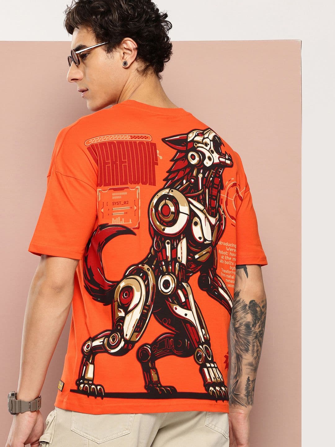 Stormborn Men Graphic Printed Drop-Shoulder Pure Cotton Oversized Fit T-shirt - view 1