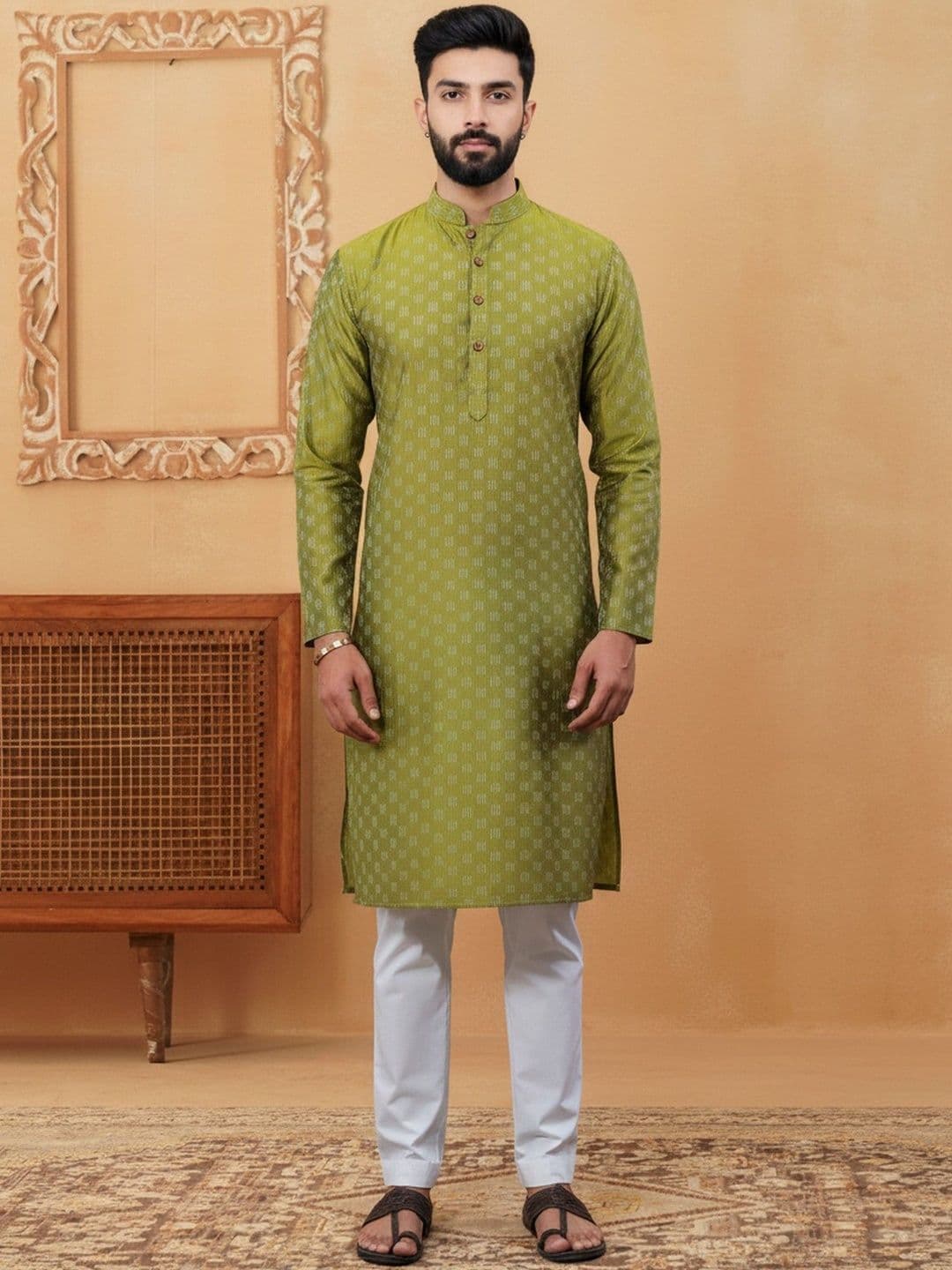 HERE&NOW Men Handloom Kurta - view 1