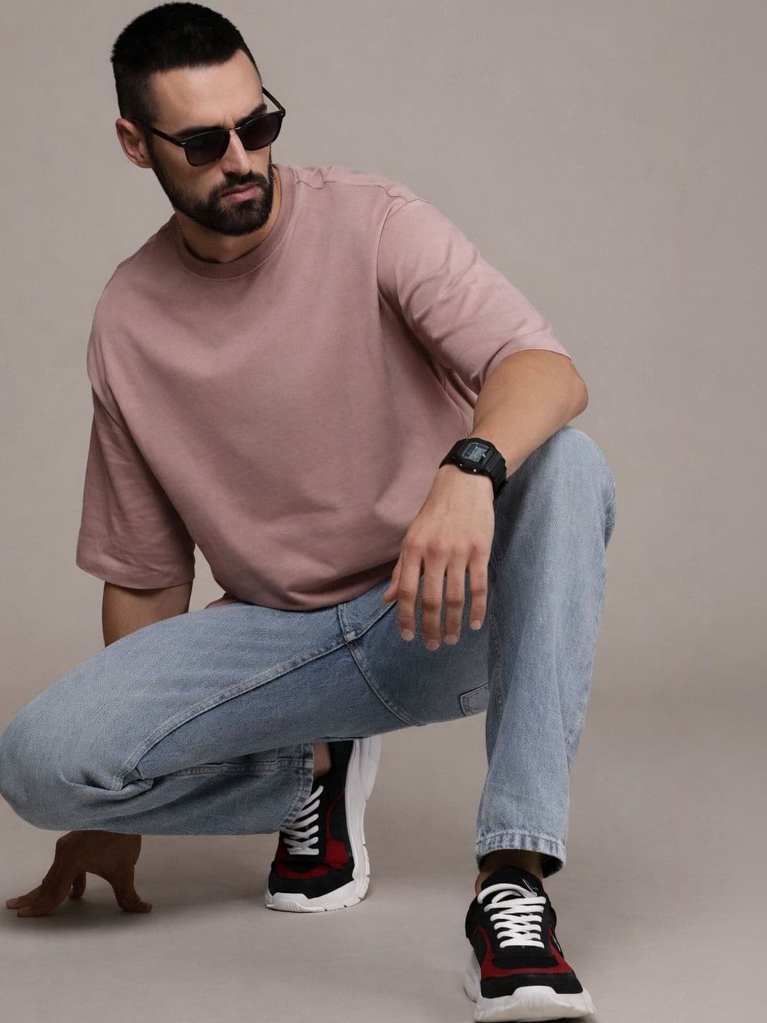 The Roadster Lifestyle Co Round Neck Oversized-Fit Tshirt - view 1