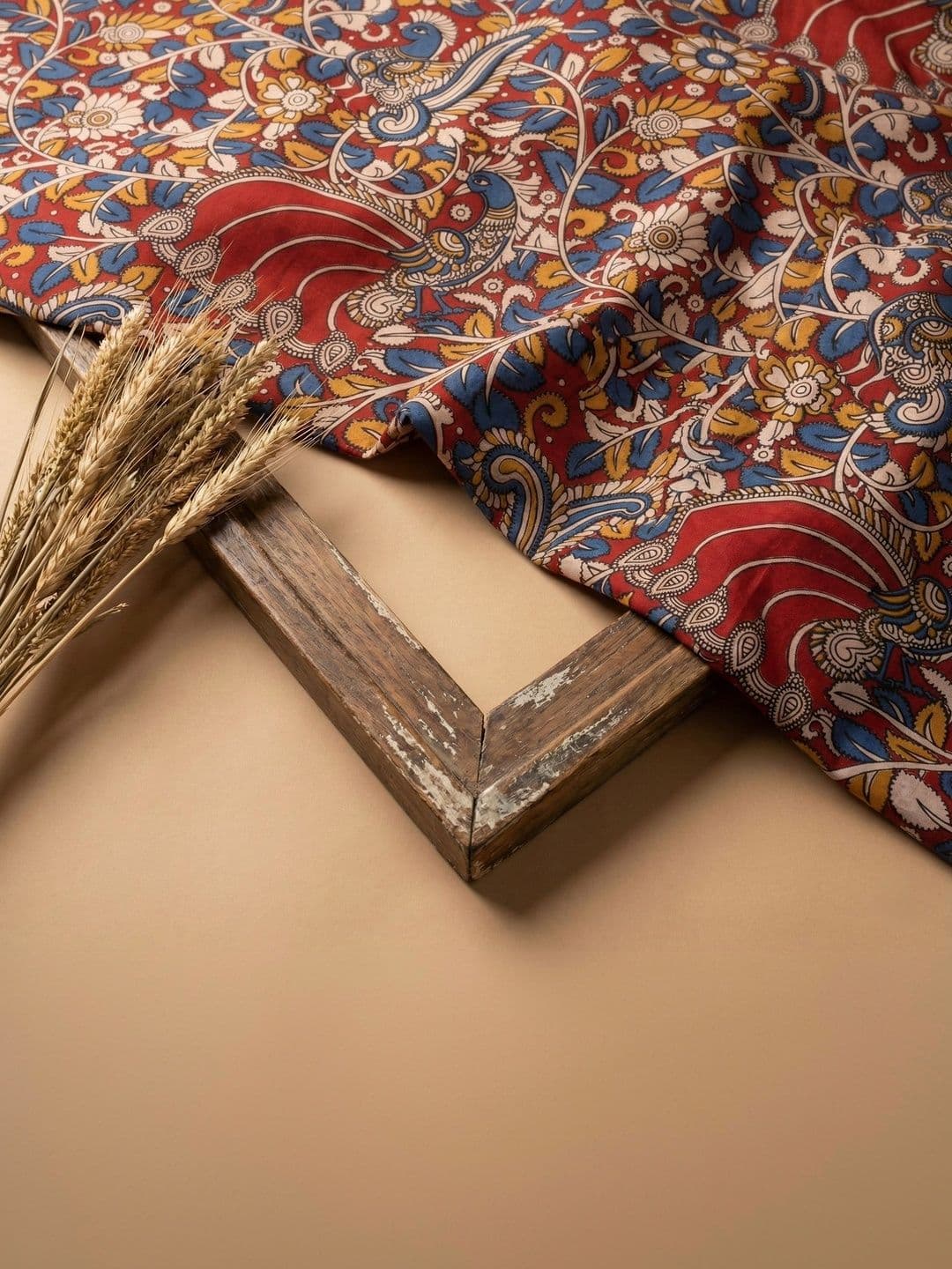 The Weaave Traveller Kalamkari Printed Pure Cotton Unstitched Kurta fabric - view 1