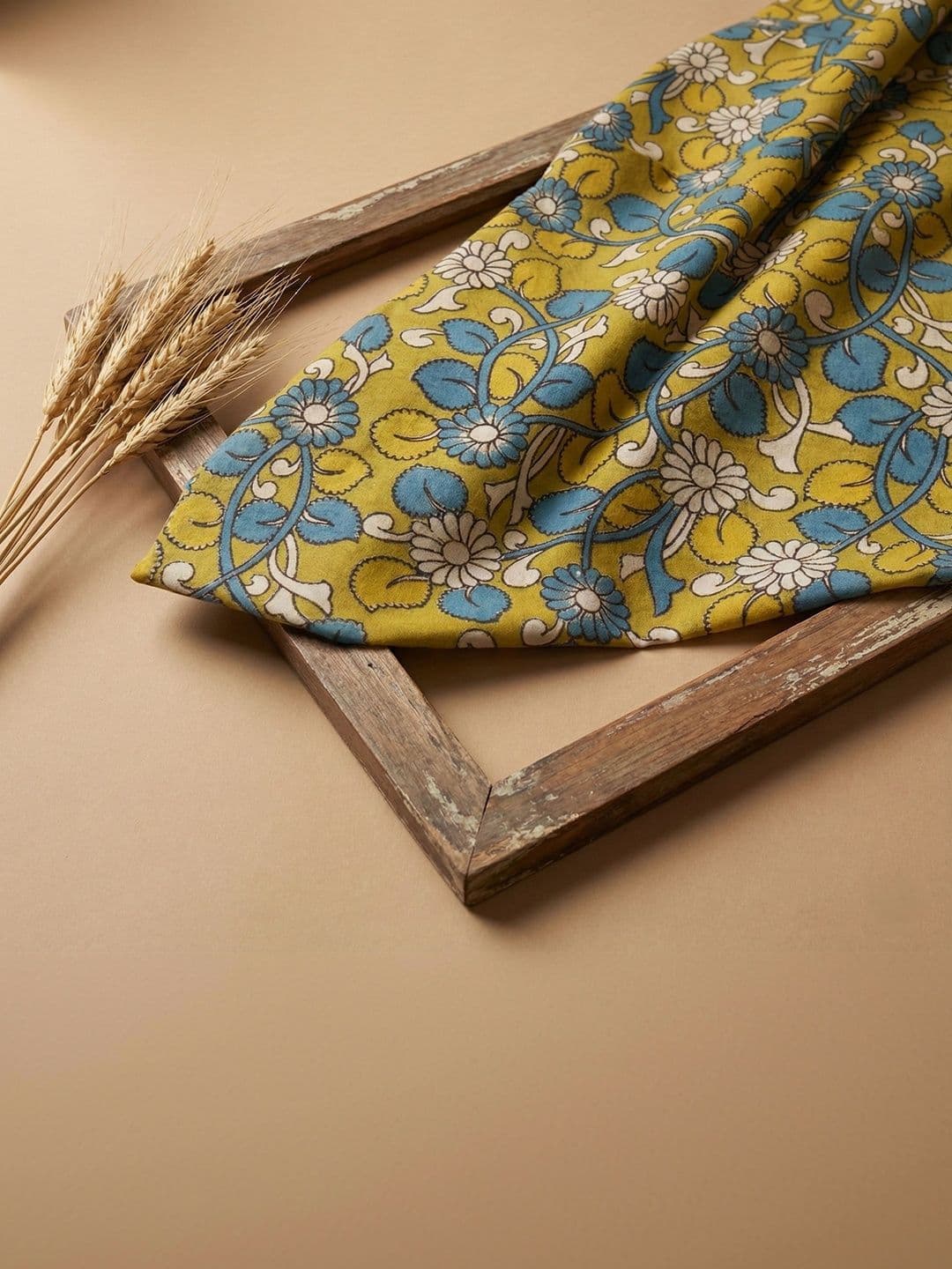 The Weaave Traveller Kalamkari Printed Pure Cotton Unstitched Kurta Fabric - view 1