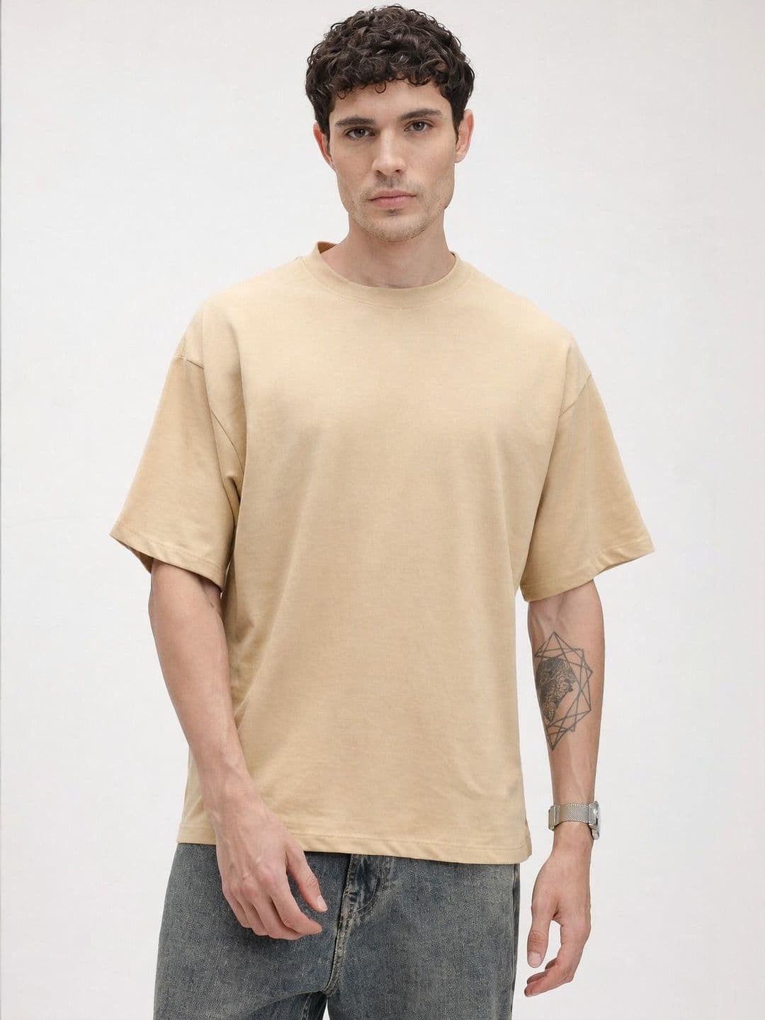 The Roadster Lifestyle Co Round Neck Oversized-Fit Tshirt - view 1