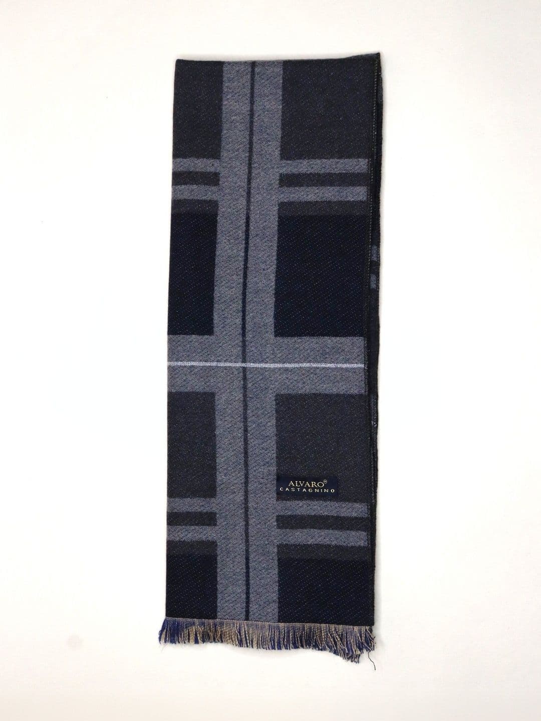 Alvaro Castagnino Men Checked Merino Wool Mufflers - view 1