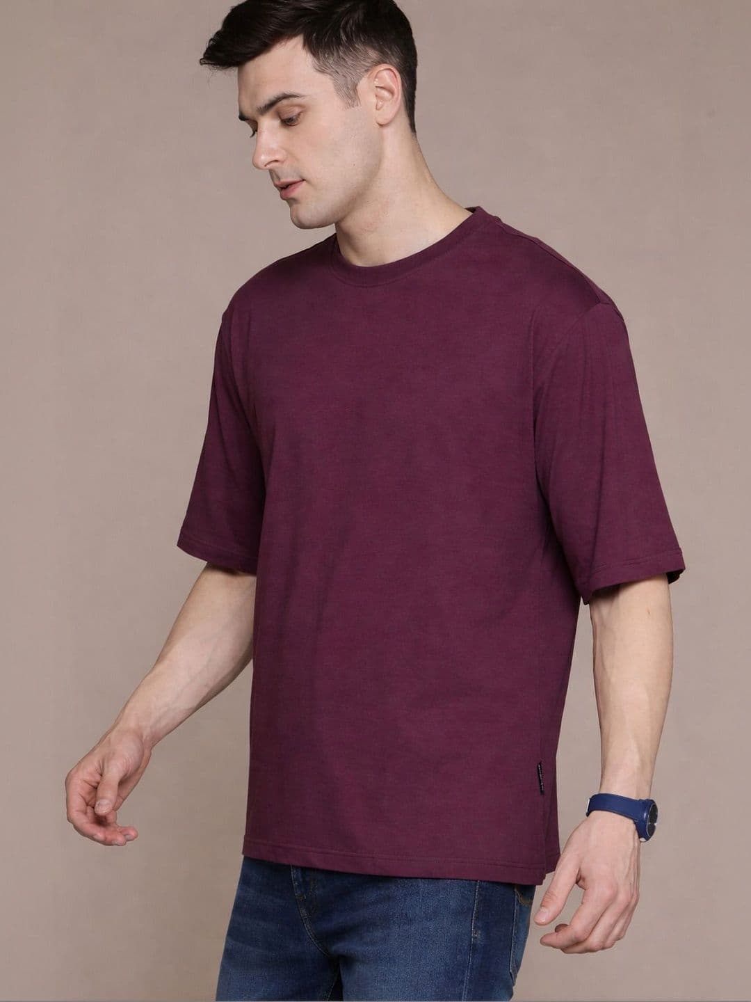 The Roadster Lifestyle Co Round Neck Oversized-Fit Tshirt - view 1