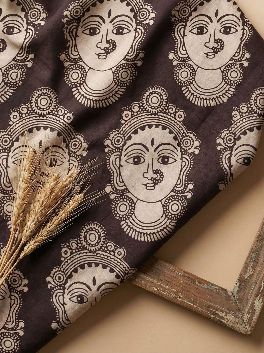 The Weaave Traveller Kalamkari Printed Pure Cotton Unstitched Kurta Fabric - view 1