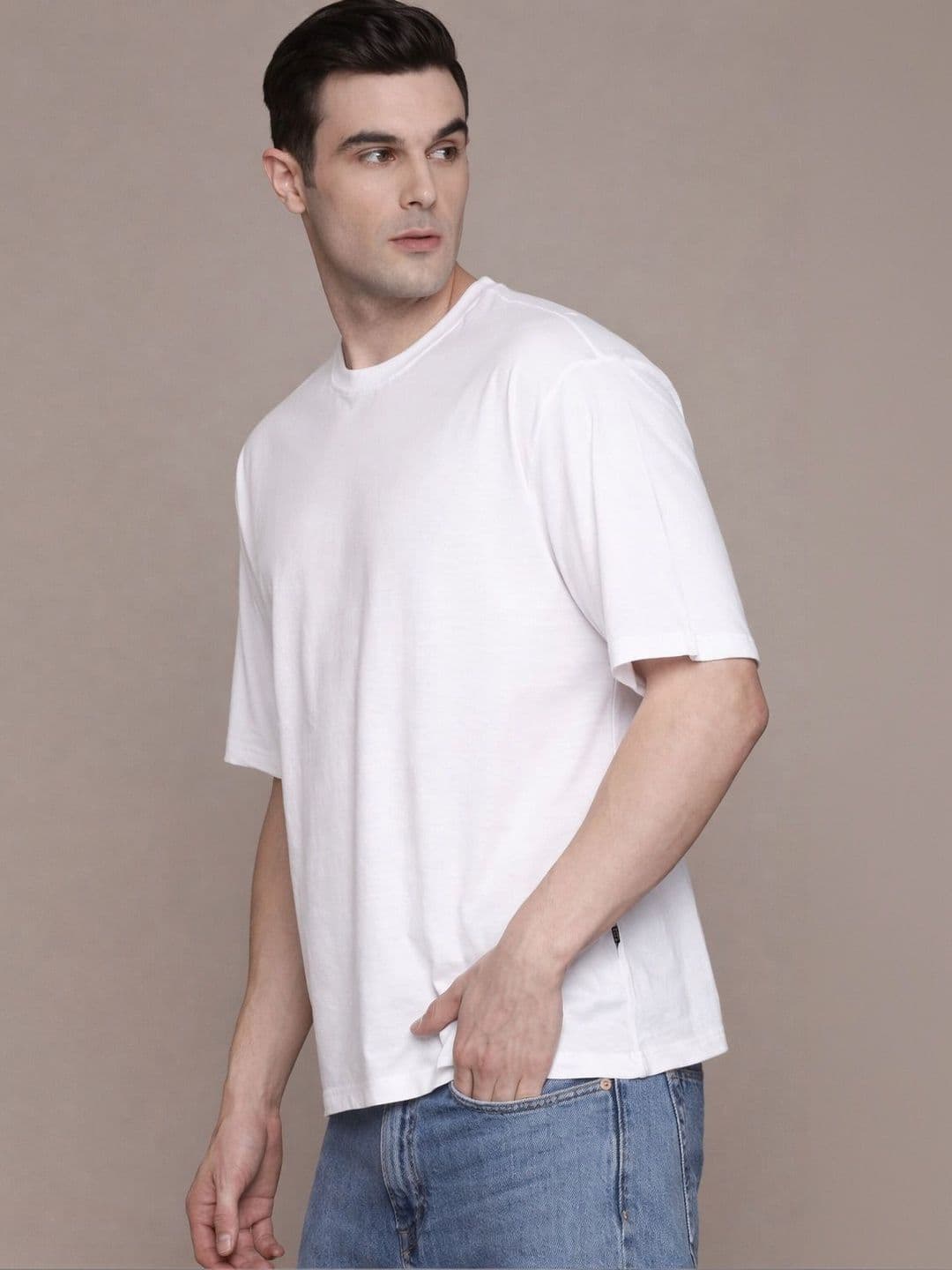 The Roadster Lifestyle Co Round Neck Oversized-Fit Tshirt - view 1