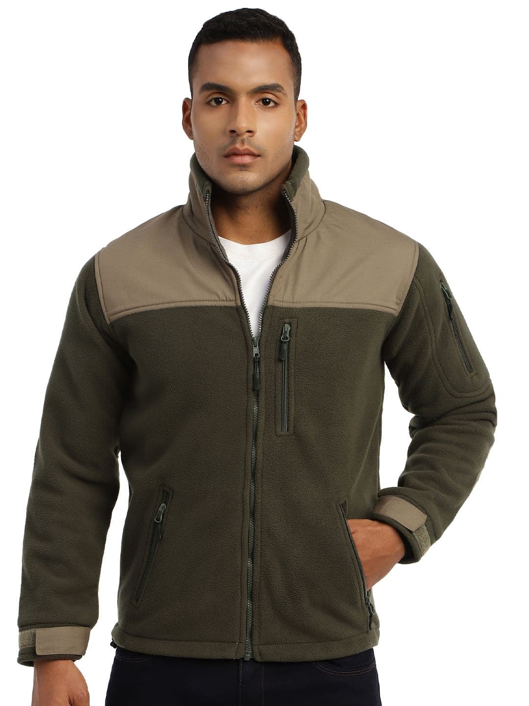 MOUNTMILLER Men's Solid Ripstop Dual Superbond HLKN Fleece Tactical Hooded Jacket - view 1
