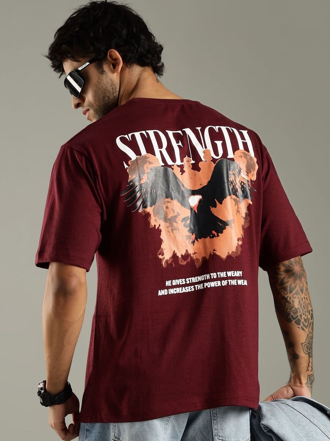 LEWEL Men Typography Printed Round Neck Short Sleeves T-shirt - view 1