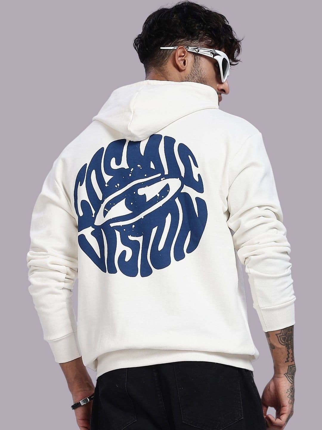 LEWEL Men Printed Hooded Sweatshirt - view 1