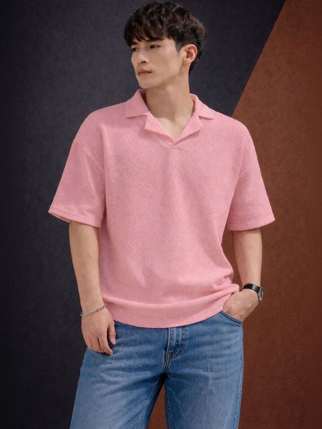 RAHI TRENDZ Men Polo Collar Woollen T-shirt - view 1