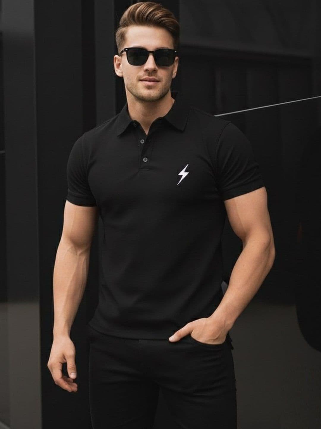 SZN Men Printed Polo Collar T-shirt - view 1
