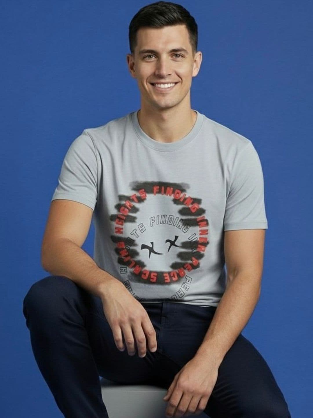 The Roadster Lifestyle Co Men Printed Round Neck Tshirts - view 1