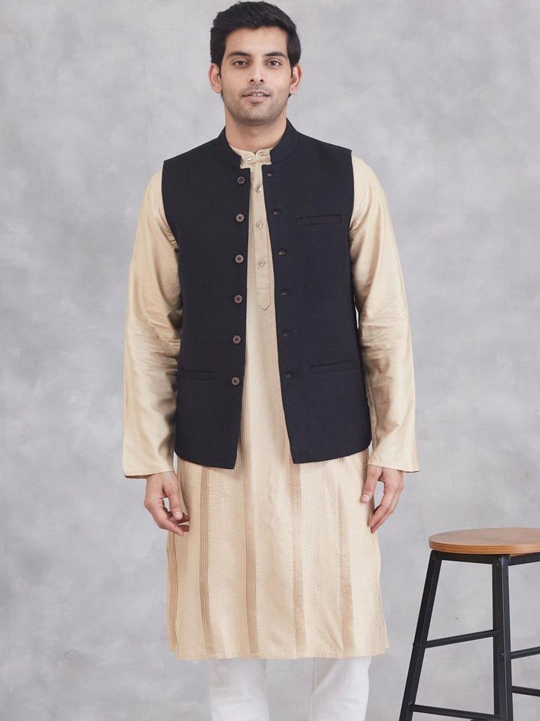 Fabindia Mandarin Collared Nehru Jackets - view 1