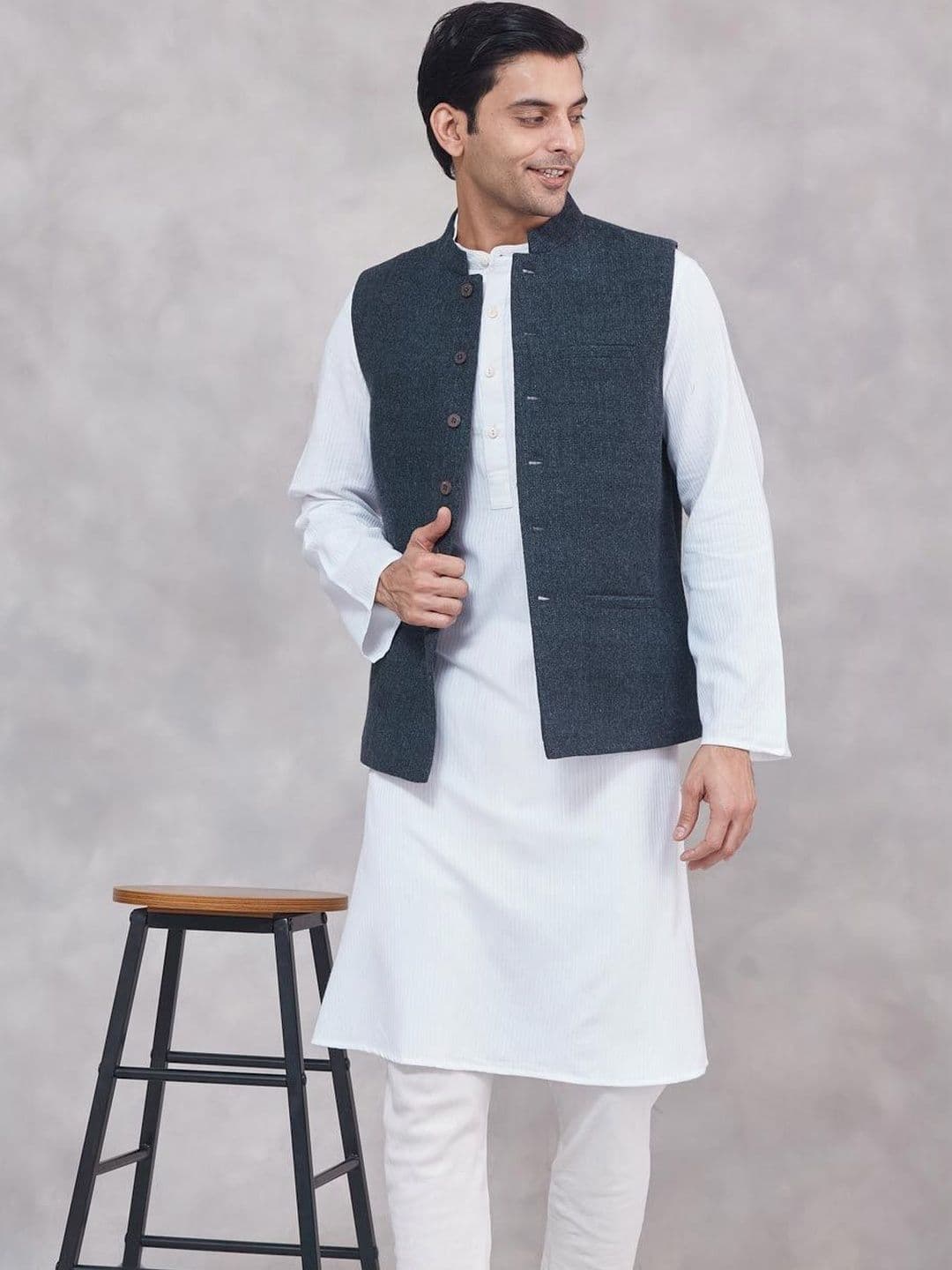 Fabindia Mandarin Collared Nehru Jackets - view 1