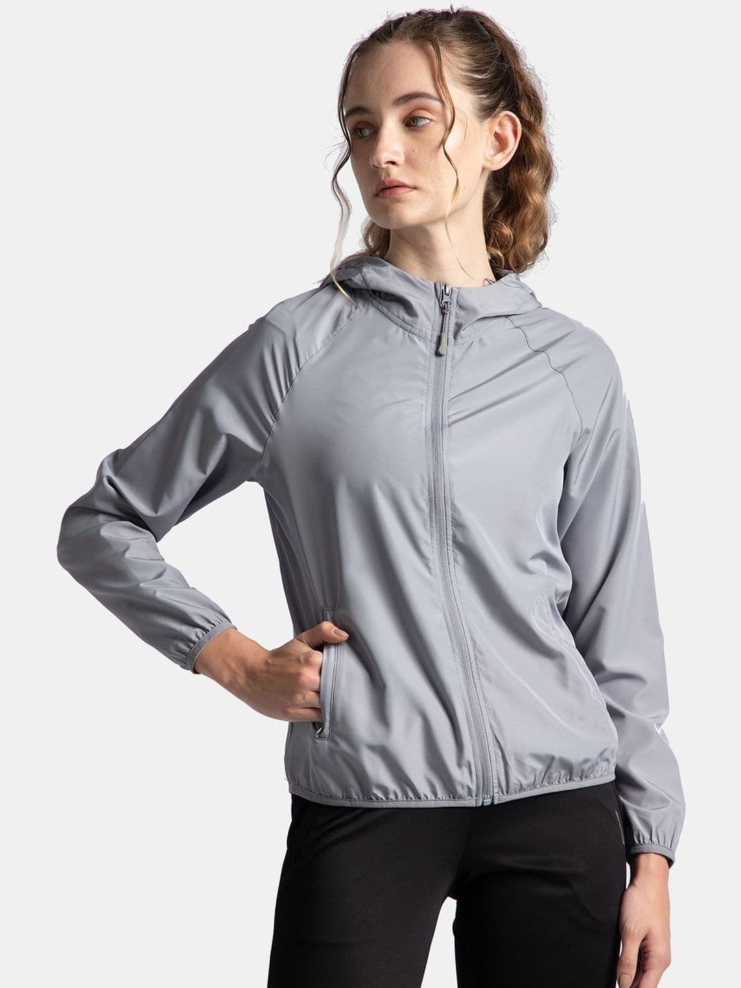 Jockey Microfiber Fabric Active Wear Raglan Styled Water Resistant Hoodie Jacket - MW50 - view 1