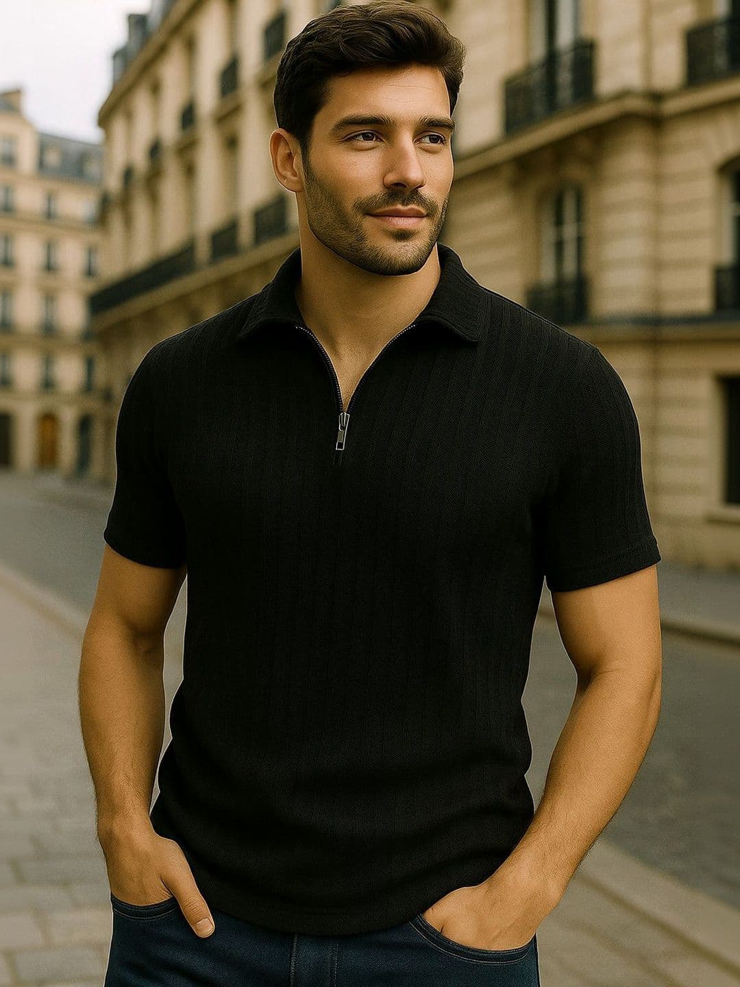 Style Go Men Polo Collar T-shirt - view 1
