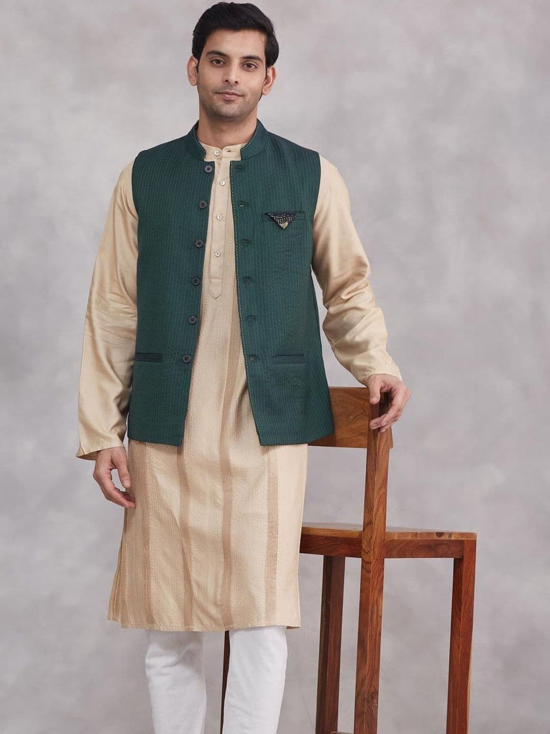 Fabindia Mandarin Collared Nehru Jackets - view 1