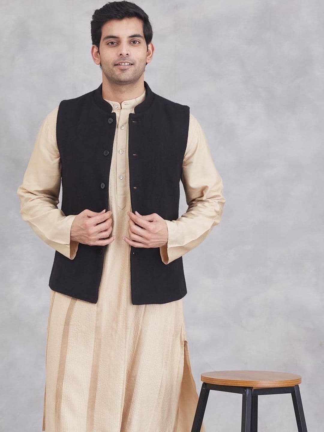 Fabindia Mandarin Collared Nehru Jackets - view 1