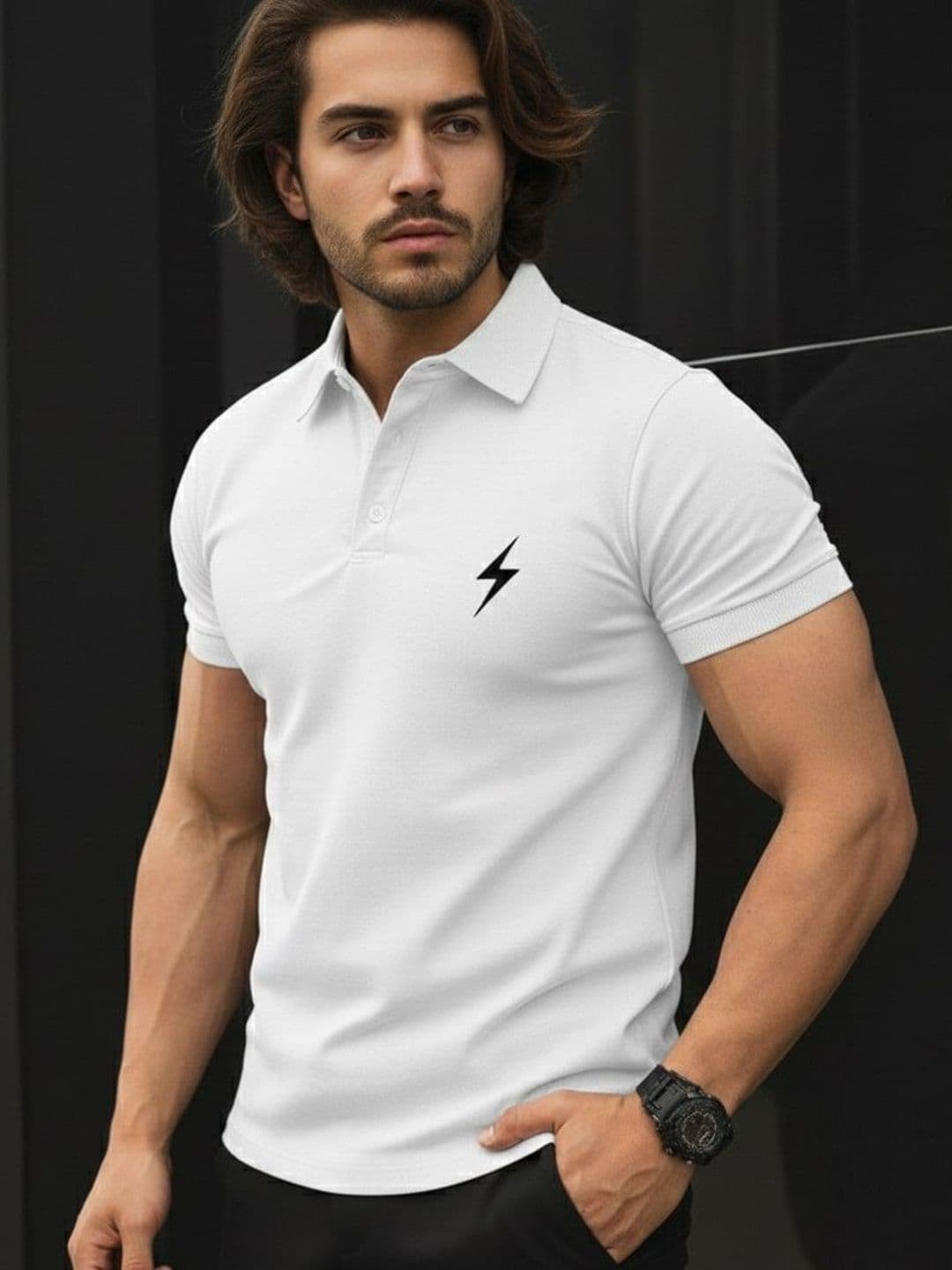 SZN Men Printed Polo Collar T-shirt - view 1