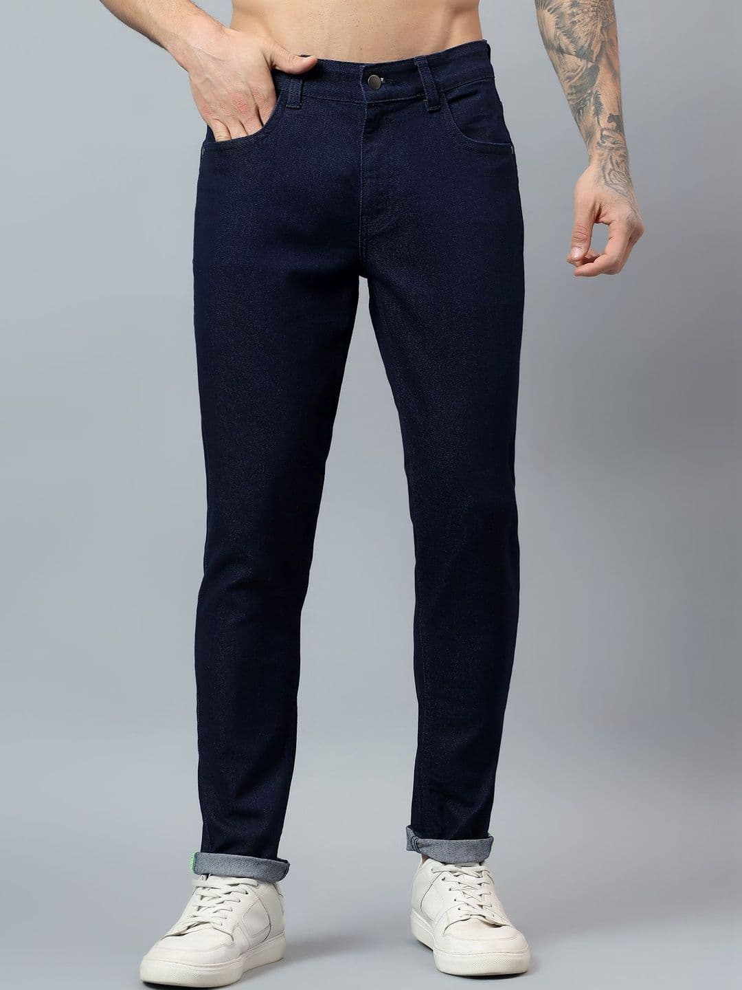 R.Code by The Roadster Life Co. Men Carrot Slim Fit Mid-Rise Stretchable Jeans - view 1