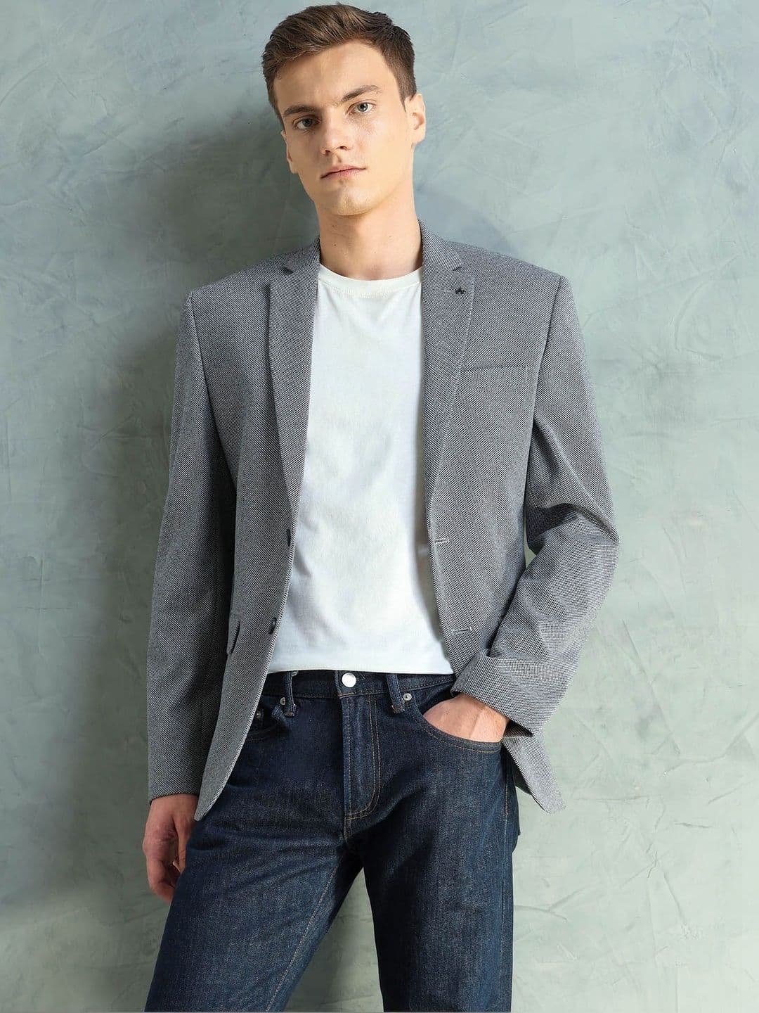 Arrow Men Notched Lapel Long Sleeves Single Breasted Blazers - view 1