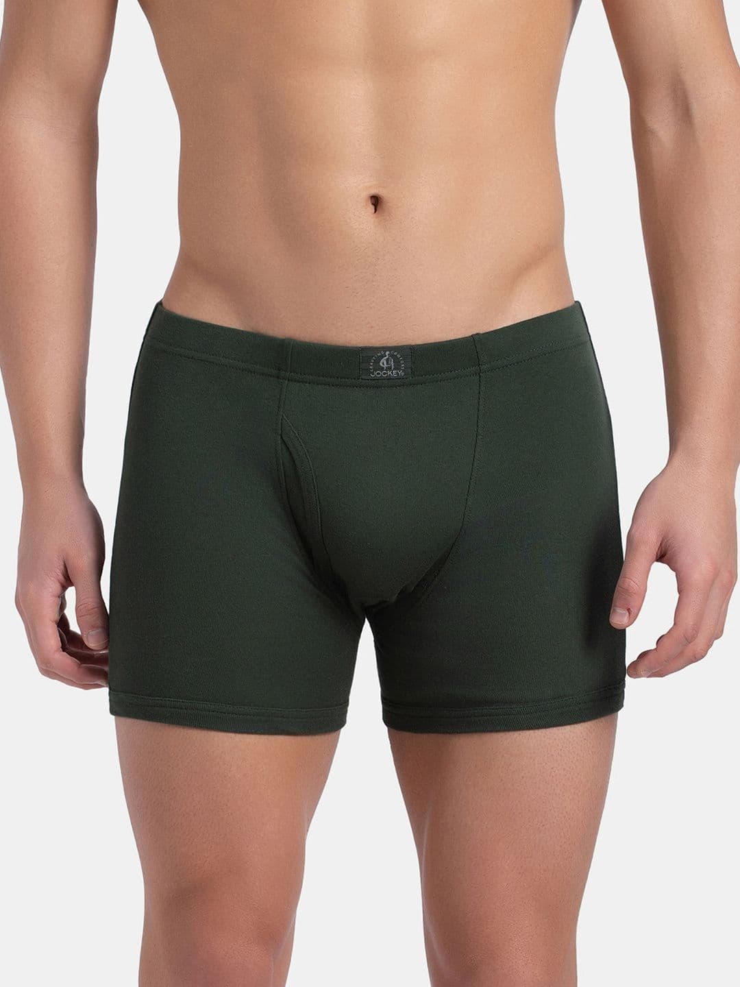 Jockey Combed Cotton Rib Boxer Brief with Ultrasoft And Durable Waistband-8008 - view 1