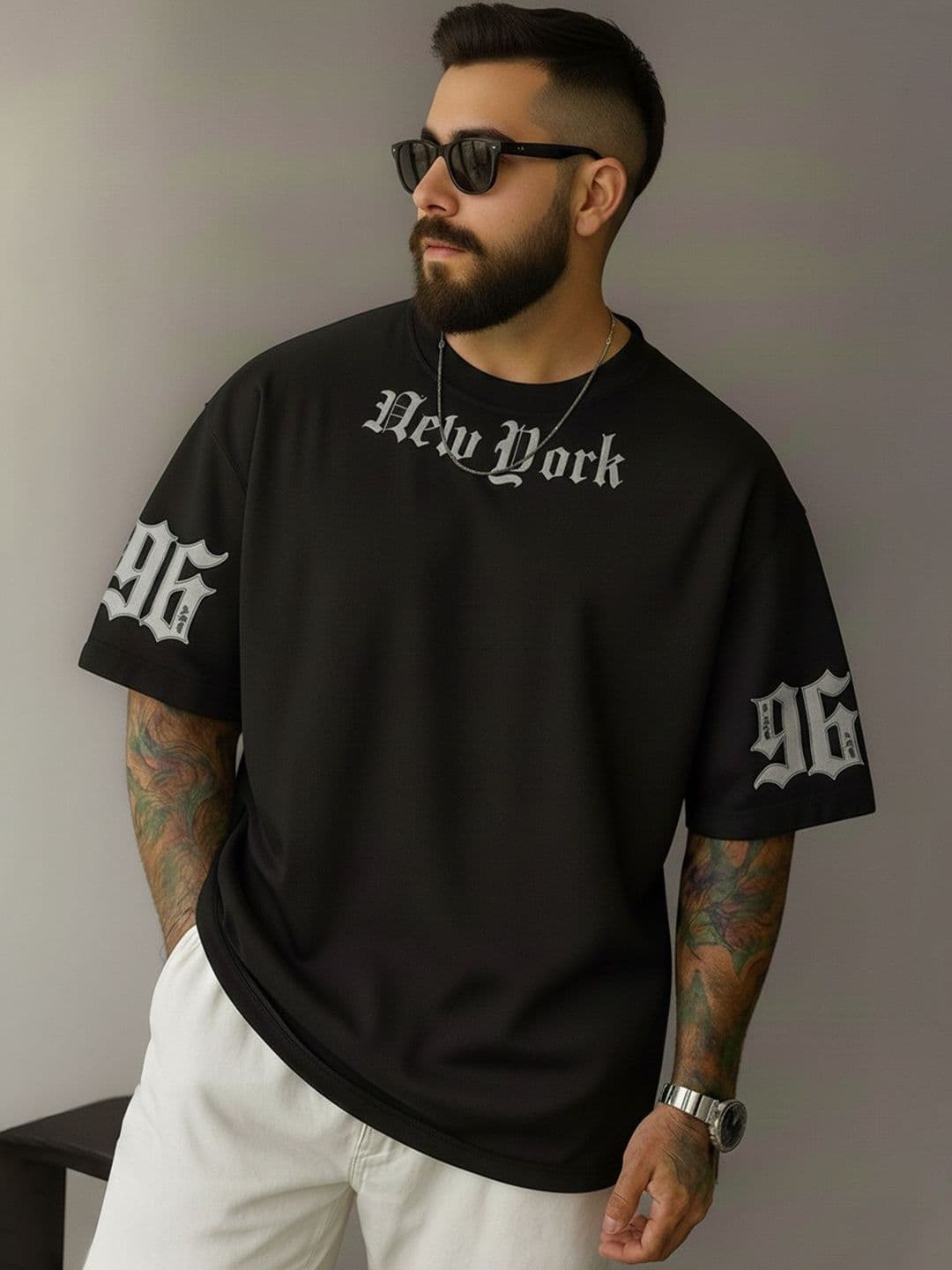Force Men Typography Printed Drop-Shoulder Sleeves T-shirt - view 1