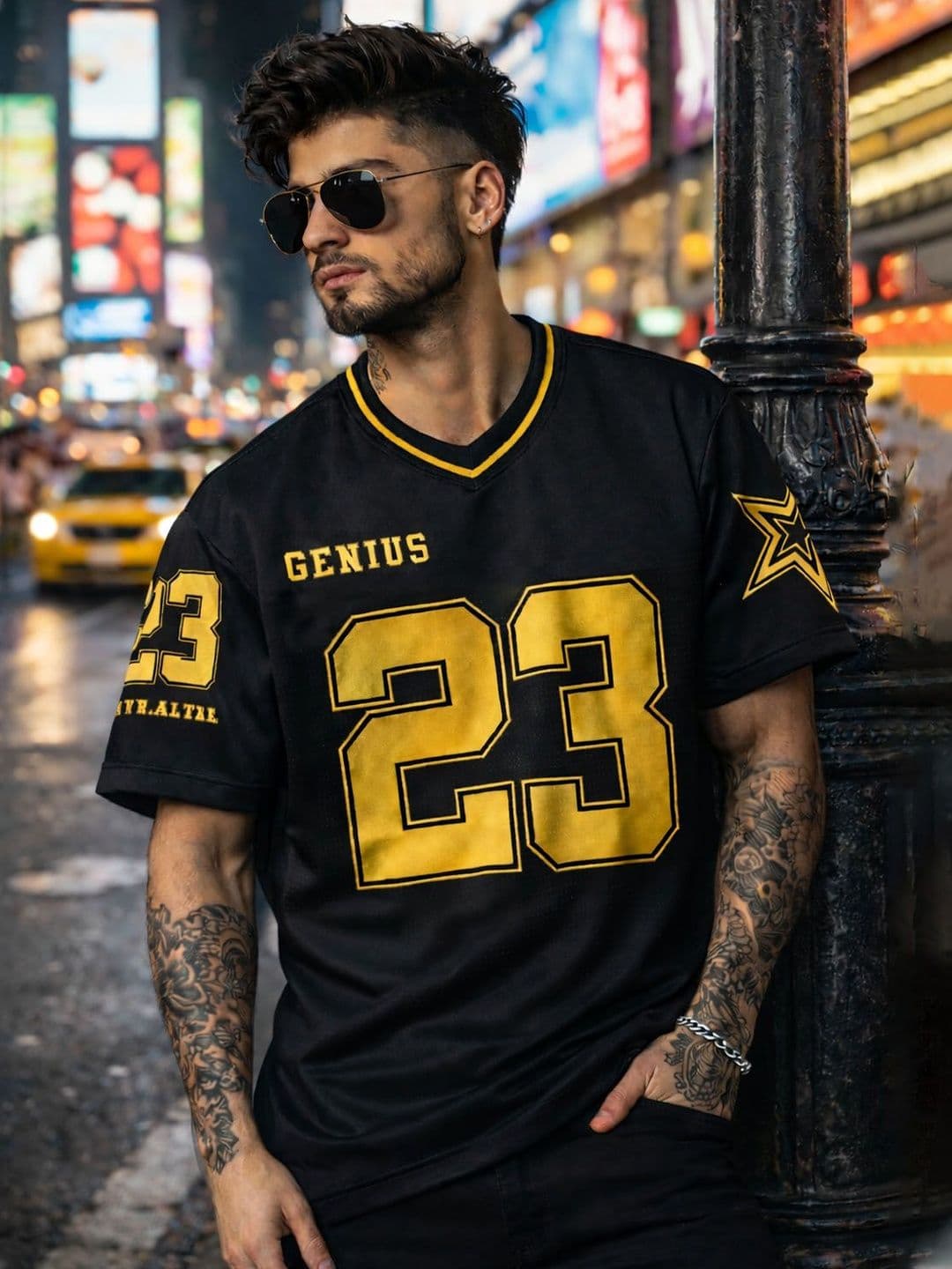 Force Men Printed V-Neck T-shirt - view 1