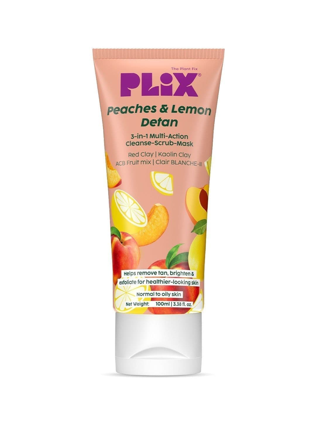 PLIX THE PLANT FIX 3-In-1 Detan Face Wash Scrub & Mask - 100ml - view 1