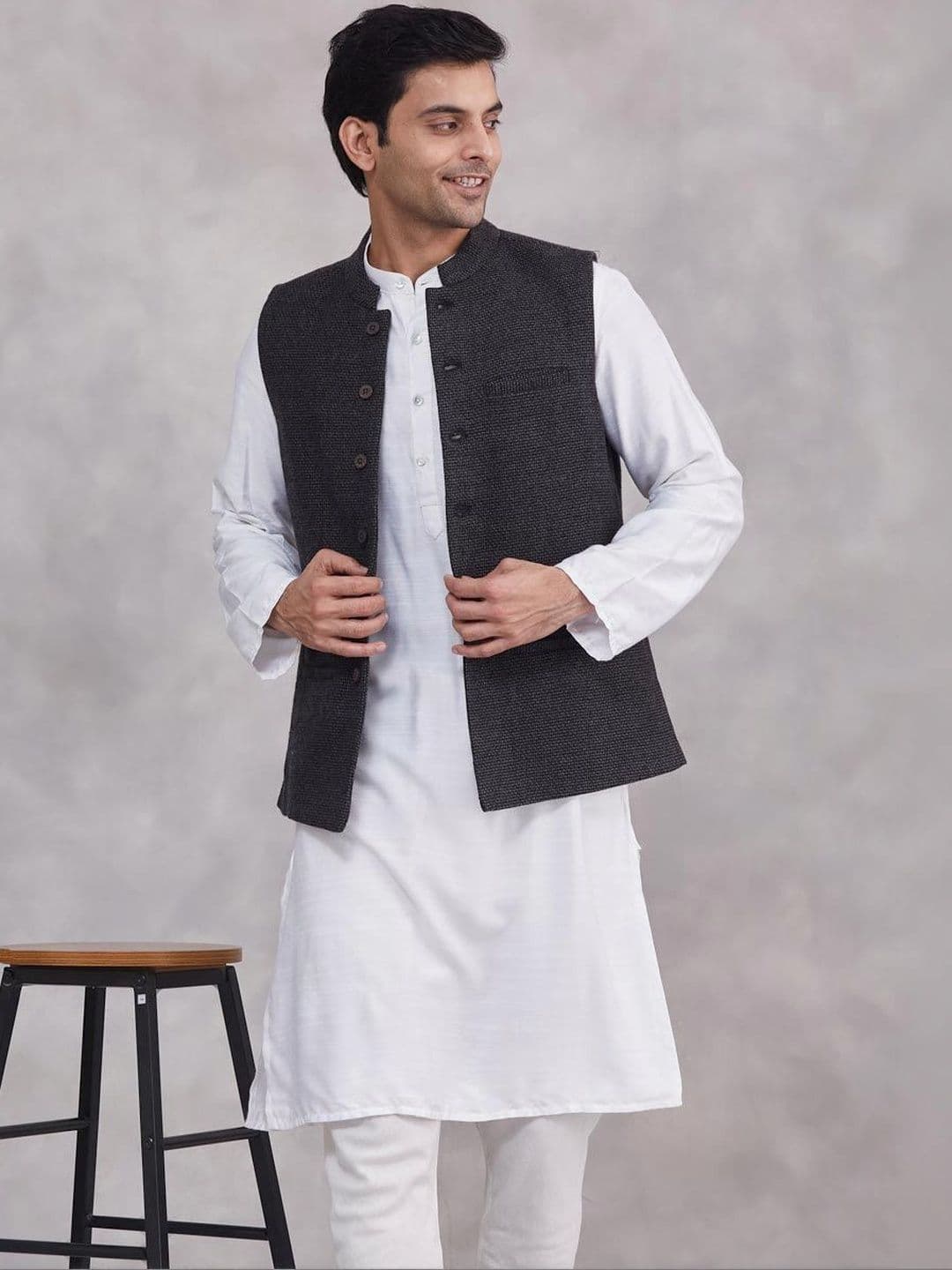 Fabindia Mandarin Collared Nehru Jackets - view 1