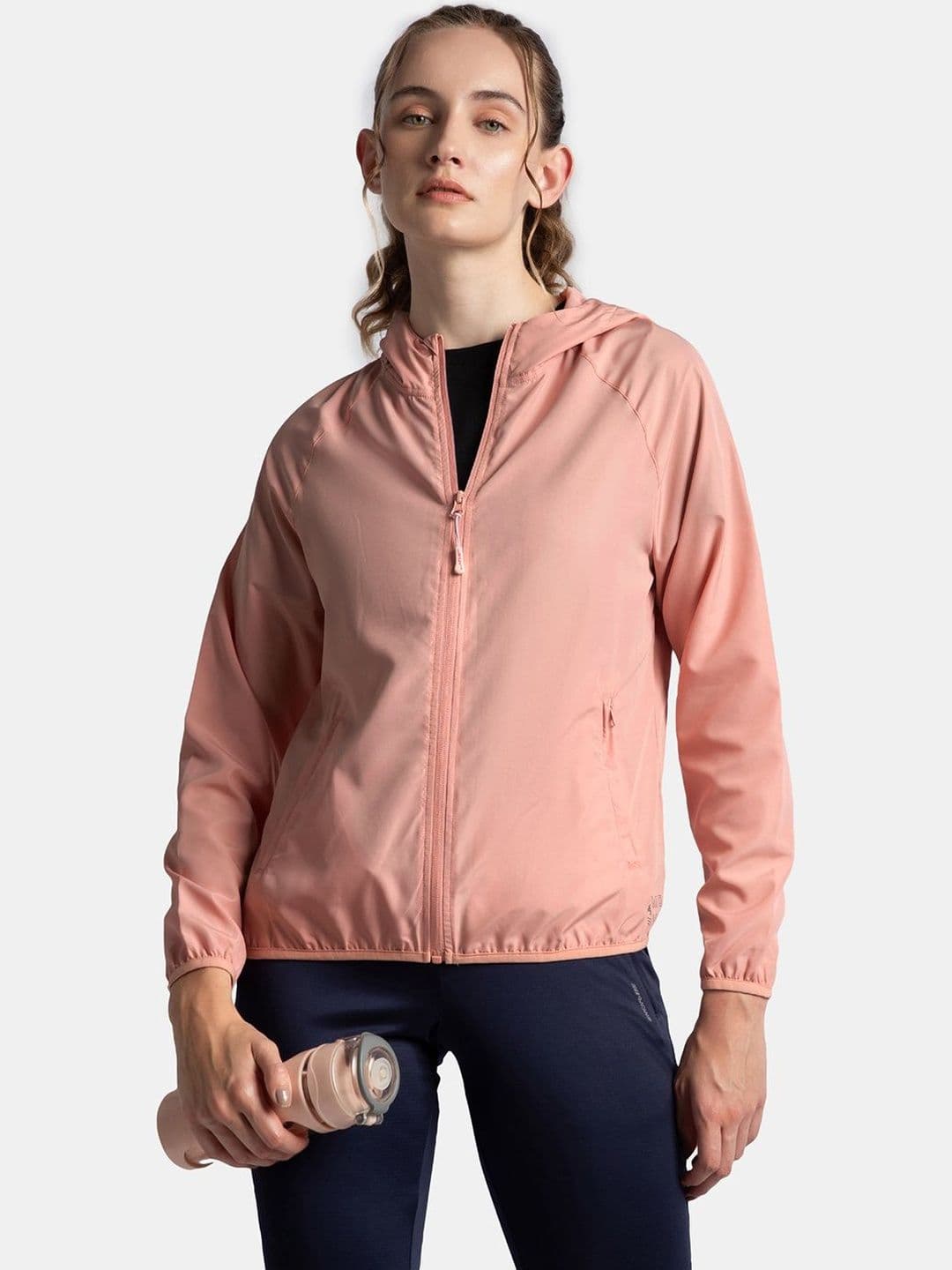 Jockey Microfiber Fabric Active Wear Raglan Styled Water Resistant Hoodie Jacket - MW50 - view 1
