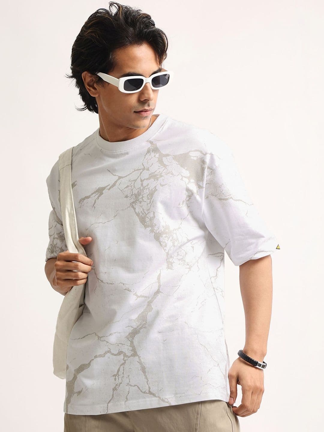 Maniac Men Printed Drop-Shoulder Sleeves T-shirt - view 1