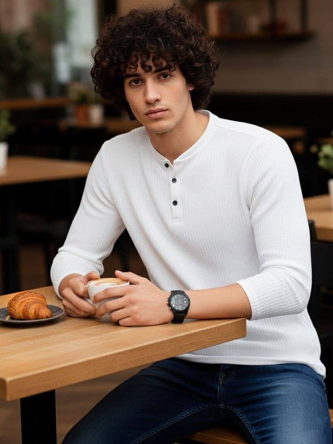 DADA IMPEX Men Henley Neck T-shirt - view 1