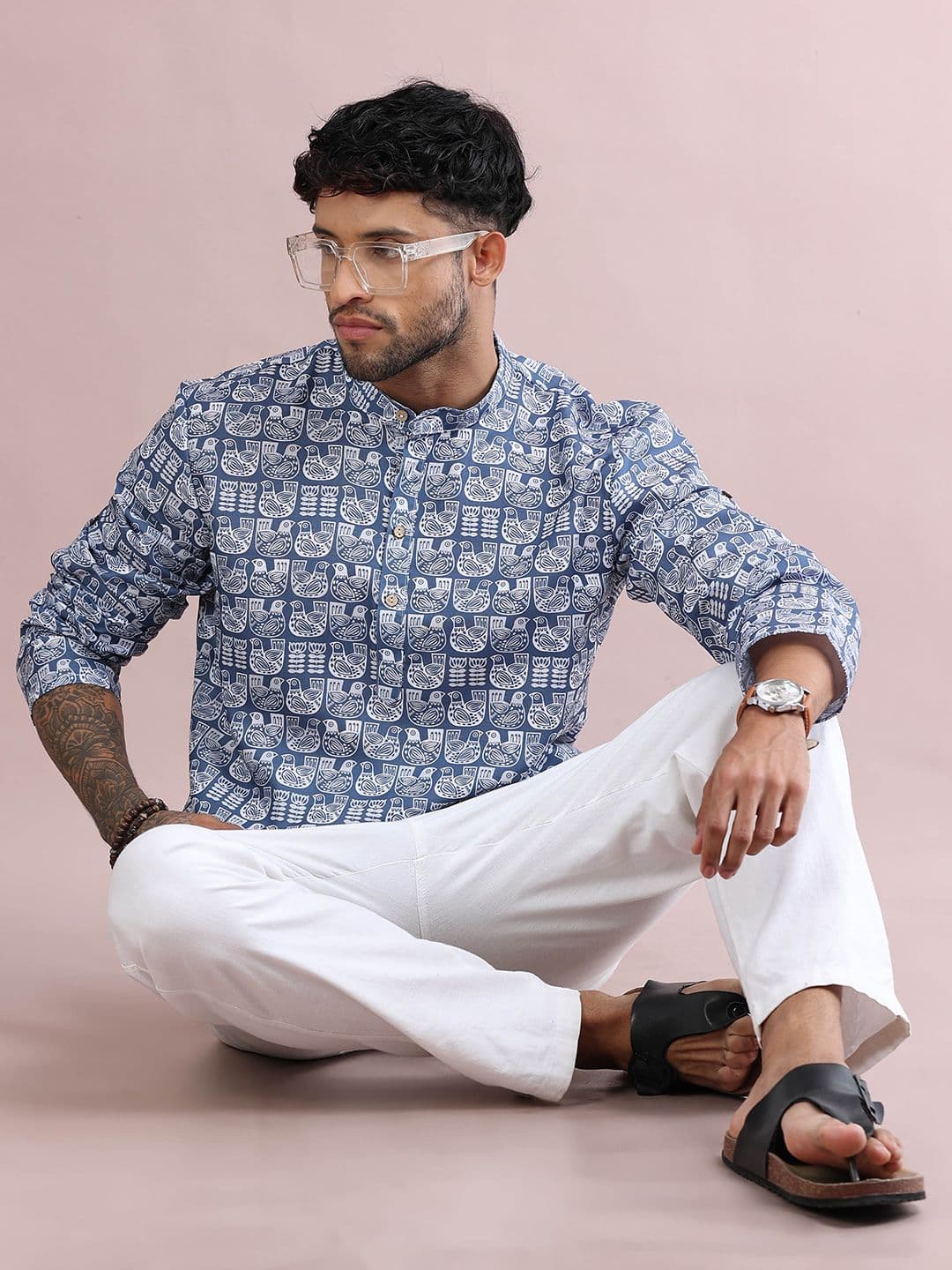 FILORI STUDIO Men Ethnic Motifs Printed Indie Prints Kurta - view 1