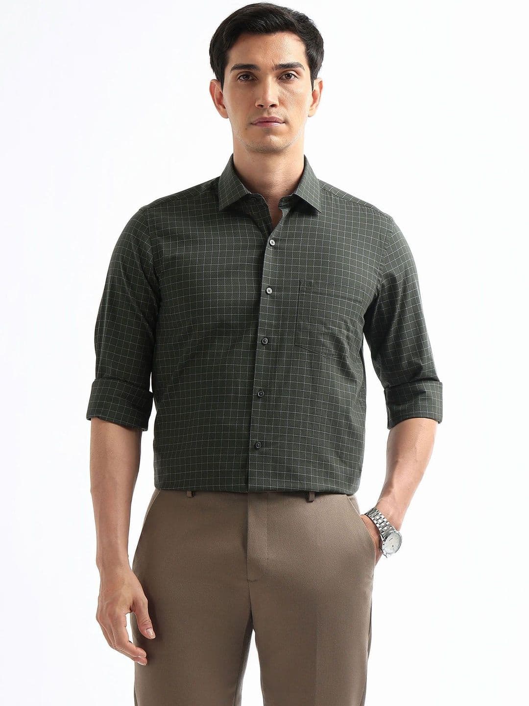 Arrow Men Slim Fit Checked Casual Shirt - view 1