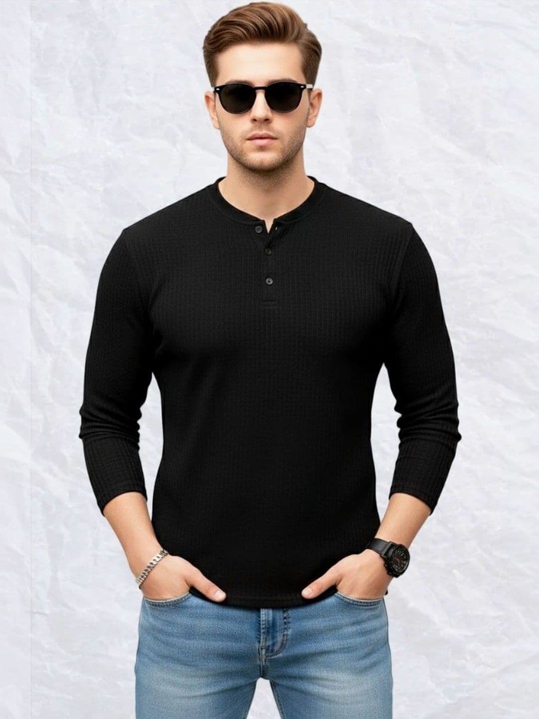 SZN Men Henley Neck T-shirt - view 1