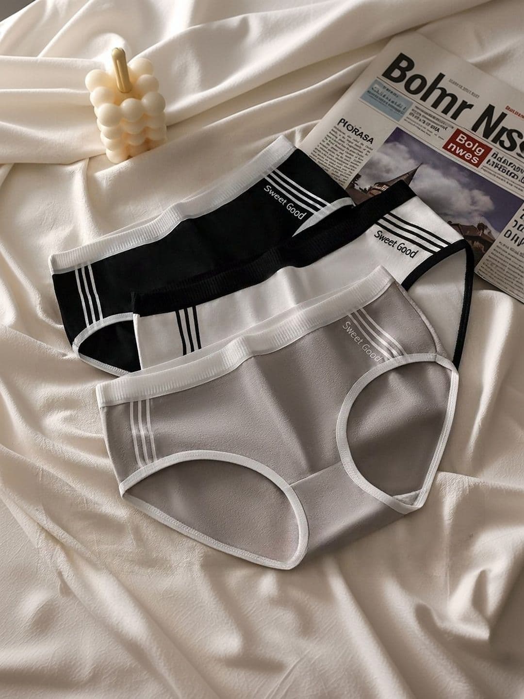 JETVELI Women Pack of 3 Pure Cotton Quick Dry High Rise No-Visible Panty Line Basic Briefs - view 1