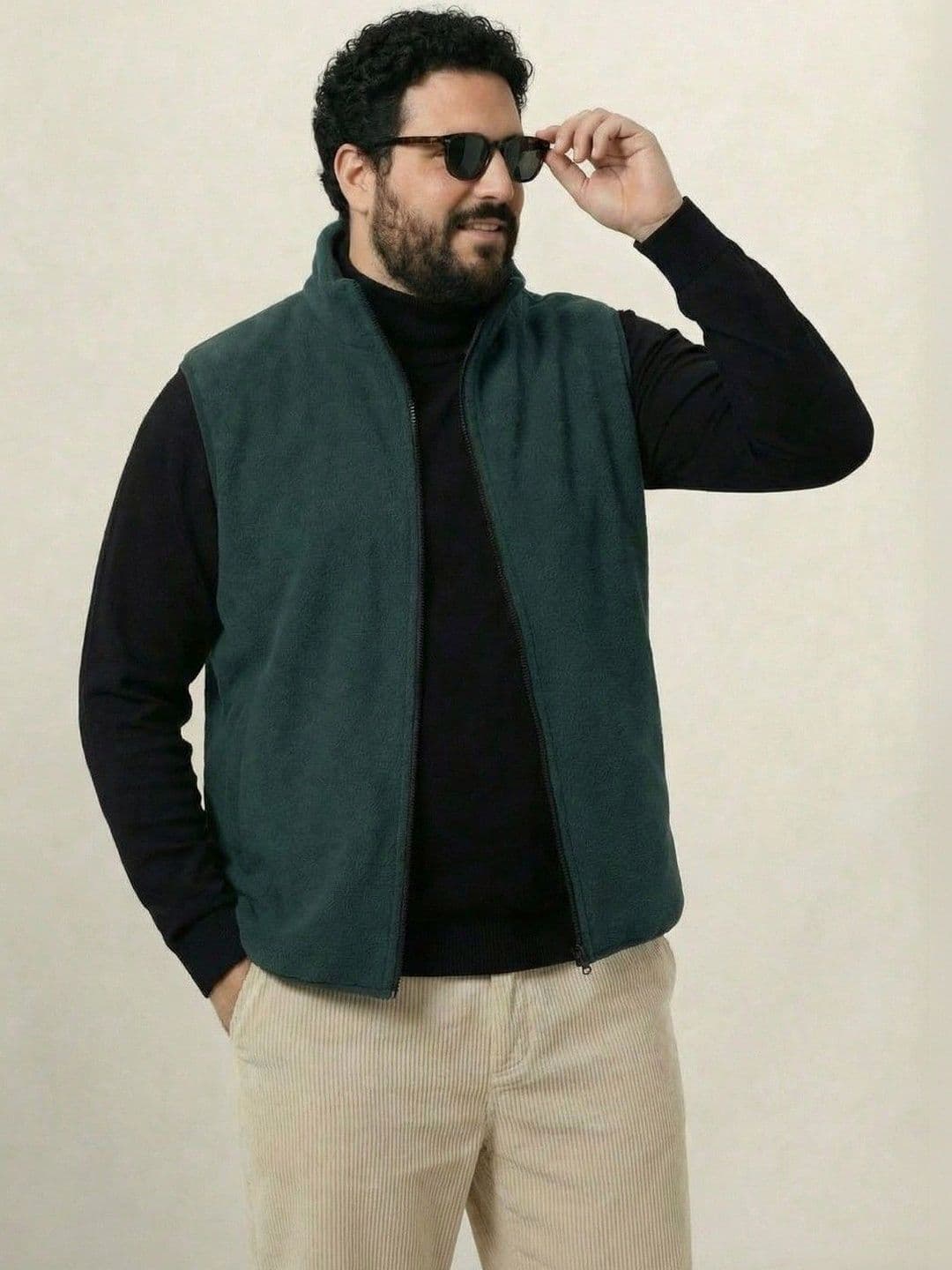 UNSTD Plus Size Sleeveless Fleece Gilet - view 1