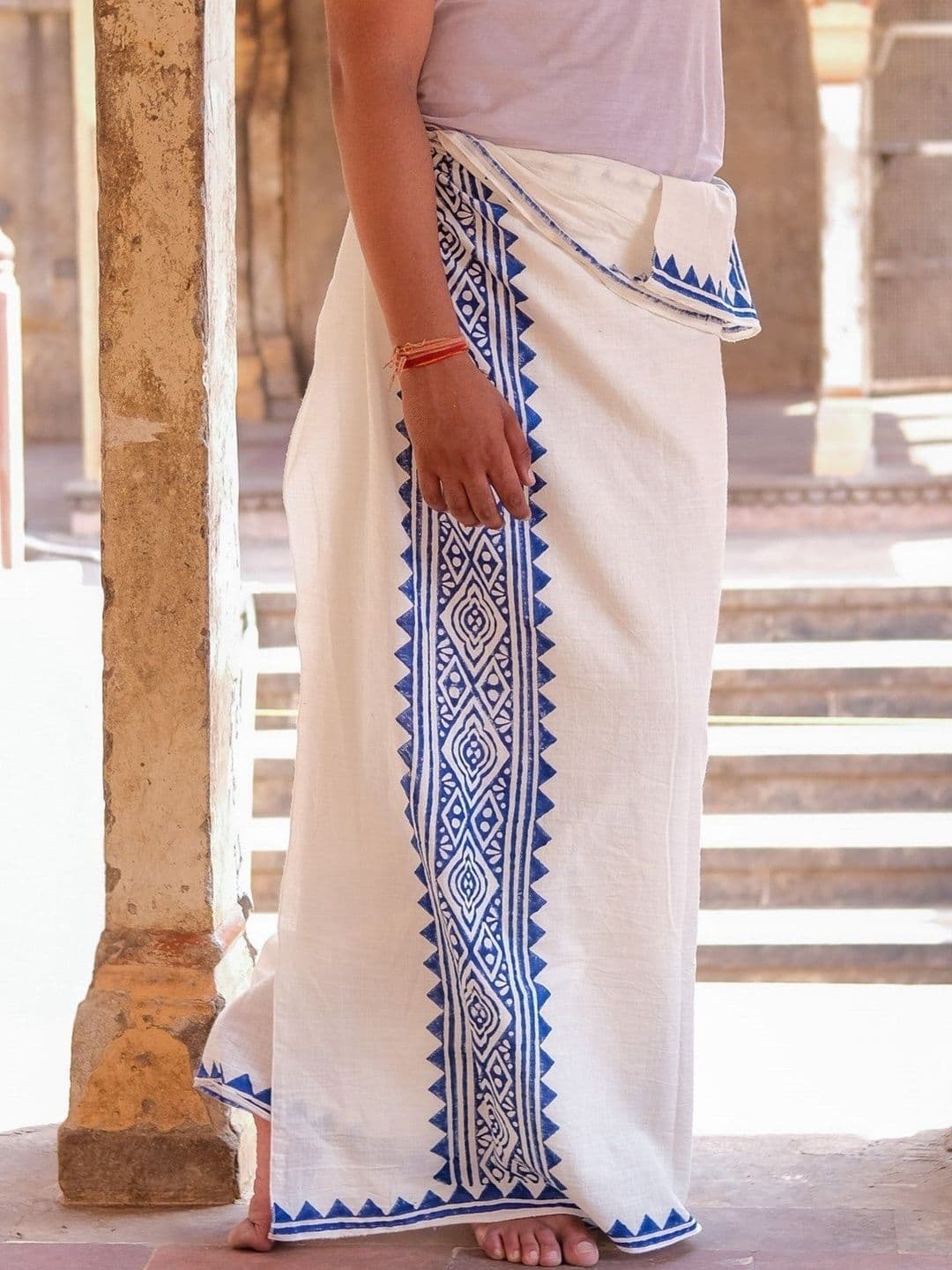 CRYSTAL HEAL Men Printed Cotton Dhoti Dhotis - view 1