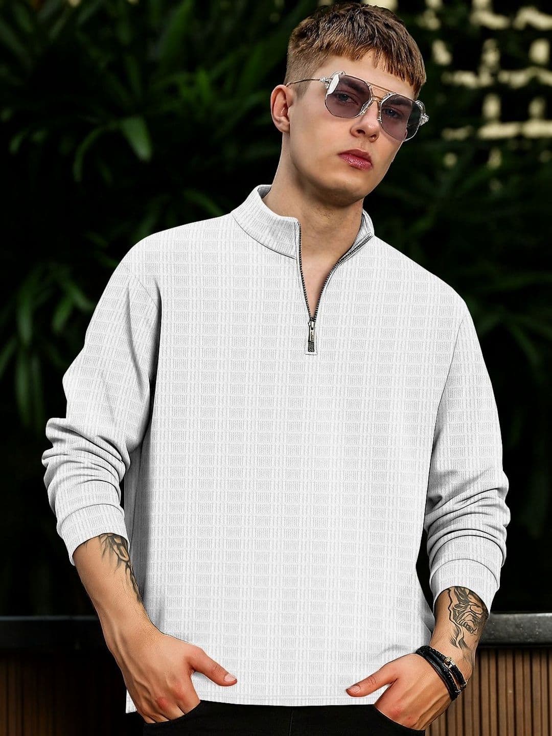 KAJARU Men Mandarin Collar T-shirt - view 1