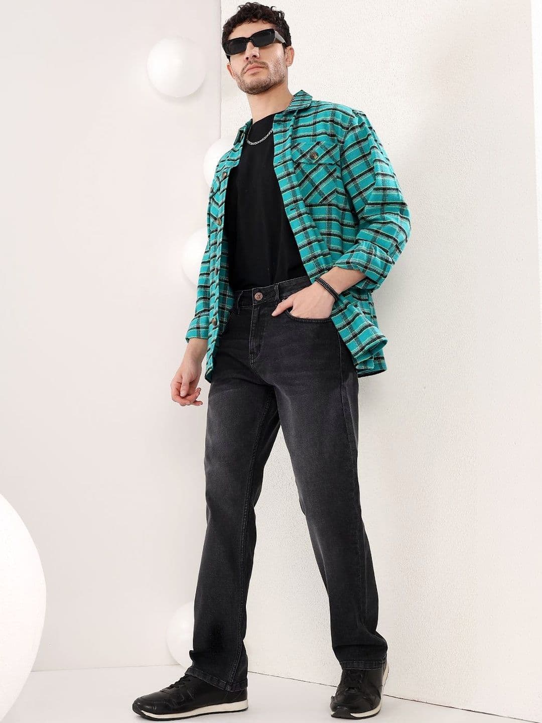 Kotty Men Stylish Check Flannel Shacket - view 1